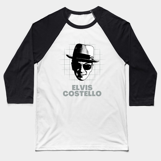 Elvis costello -> 70s retro Baseball T-Shirt by LadyLily